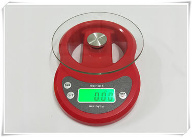 China Cor vermelha moderada da escala eletrônica casa de vidro para a cozinha que pesa o alimento fornecedor